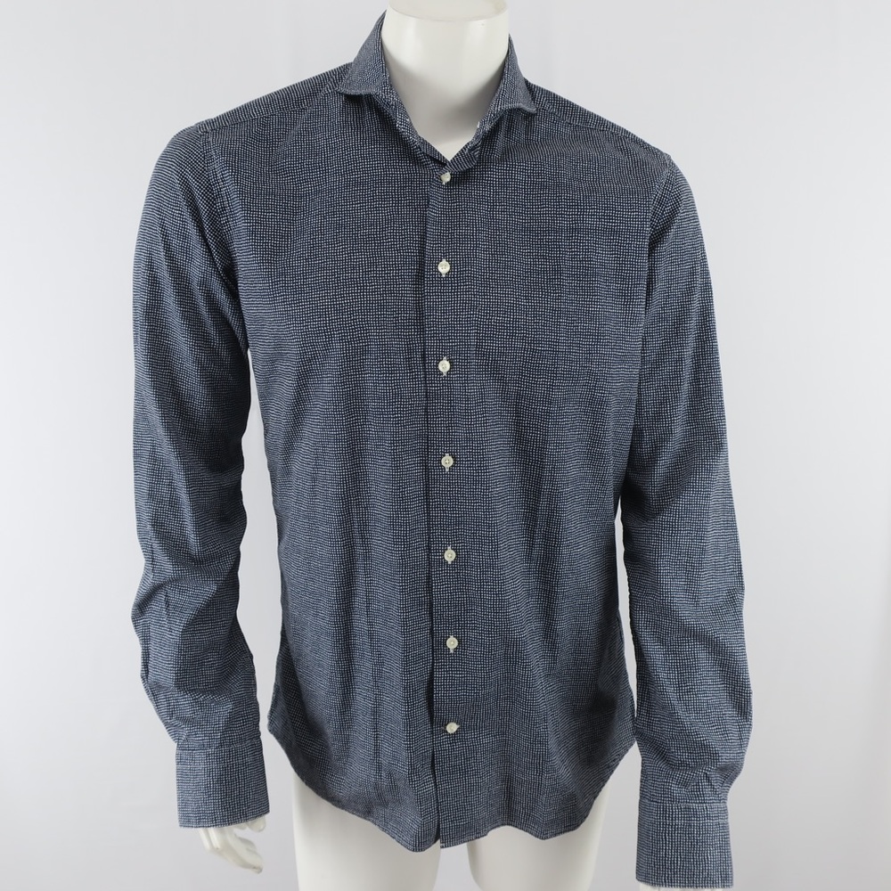 Suitsupply Button‎ Up Dress Shirt Mens 15.5 39 Blue 100% Cotton